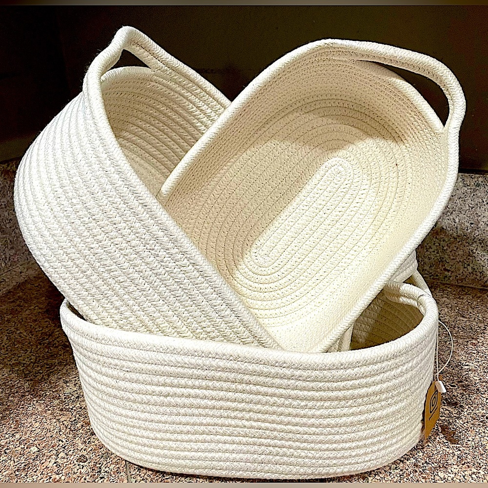 Natural Cozy Cotton Rope Baskets